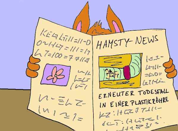 Hamster mit Zeitung